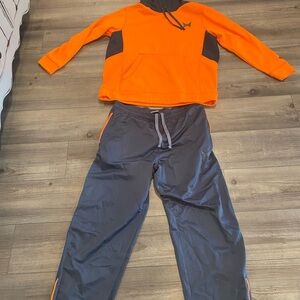 Tapout Charcoal and Tangerine Hoodie